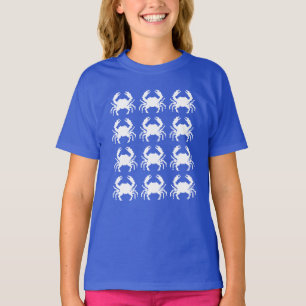 Crab Pixel Pattern Repeat T-Shirt
