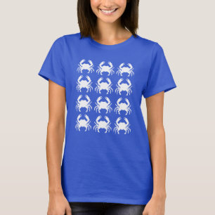 Crab Pixel Pattern Repeat T-Shirt