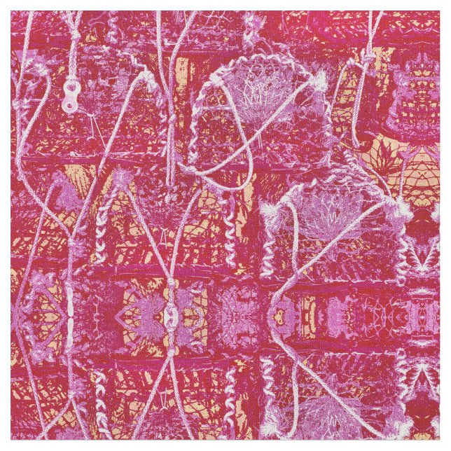 CRAB POTS ABSTRACT FABRIC (Close Up)