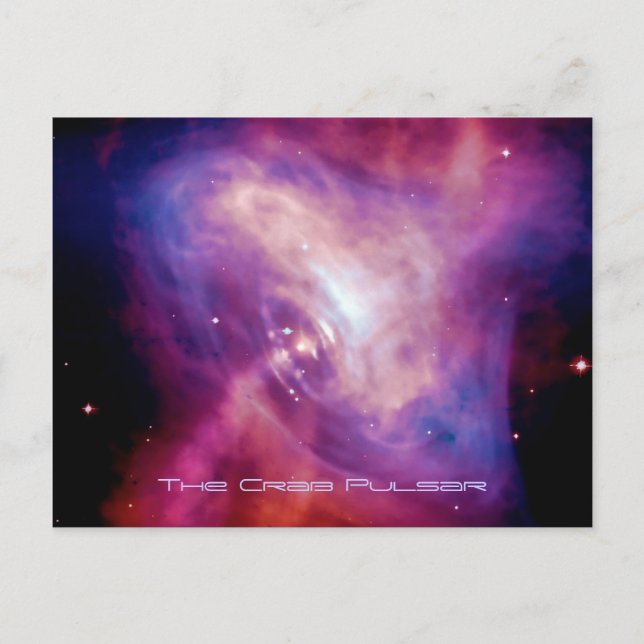 Crab Pulsar Time Lapse - Neutron Star Postcard (Front)