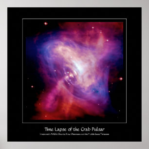 Crab Pulsar Time Lapse - Neutron Star Poster