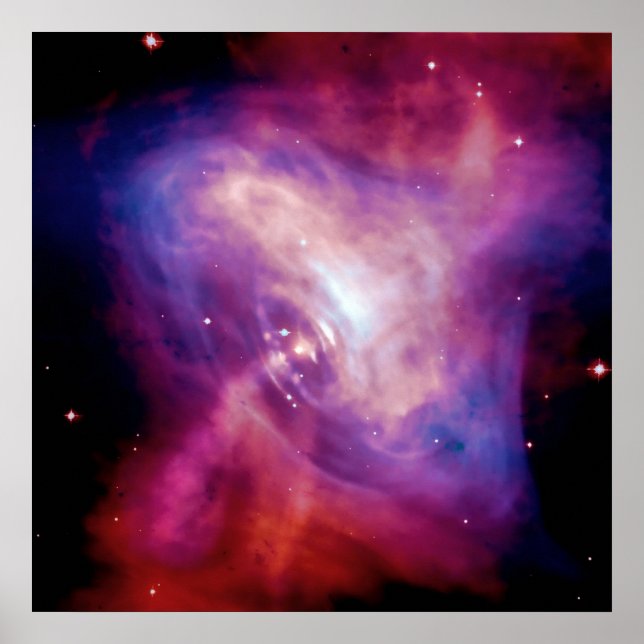 Crab Pulsar Time Lapse - Neutron Star space image Poster (Front)