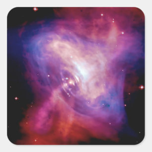 Crab Pulsar Time Lapse - Neutron Star Square Sticker