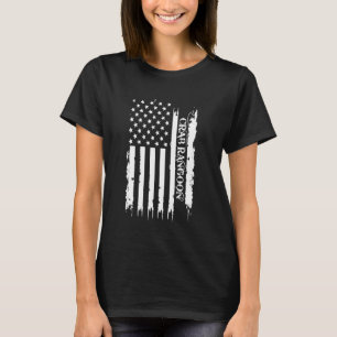 Crab Rangoon United States Distressed w US Flag T-Shirt