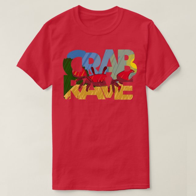 Crab Rave Sticker Classic TShirt (Design Front)