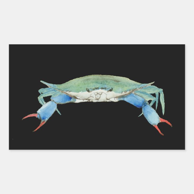 Crab Rectangular Sticker (Front)