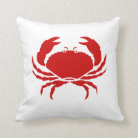 CRAB red pillow
