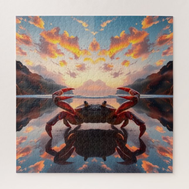 crab reflection art jigsaw puzzle (Vertical)