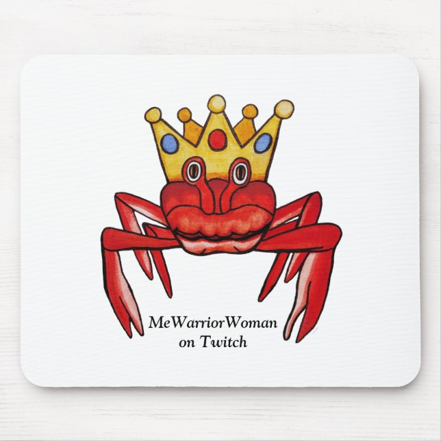 Crab Royalty,  MeWarriorWoman on Twitch Mouse Mat (Front)