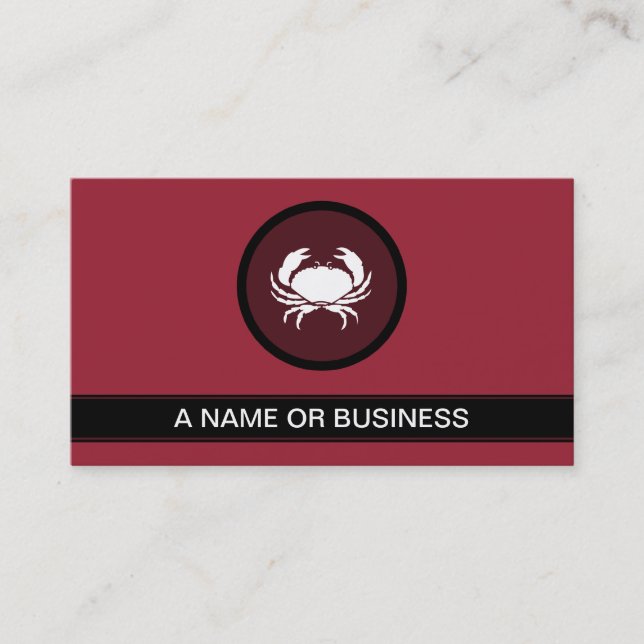 crab ruby bubble business card (Front)