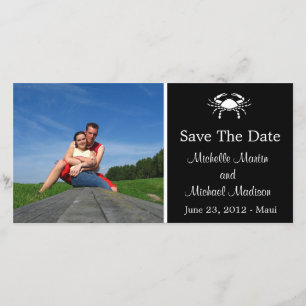 Crab Save The Date Photocard (Black)