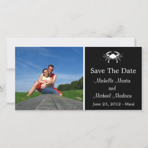 Crab Save The Date Photocard (Black)