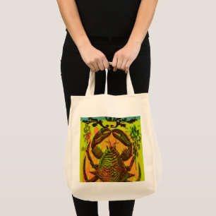 Crab Seafood Bowl and Beach  Tote Bag