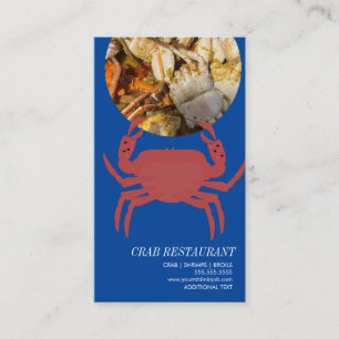 Crab Seafood Broil Restaurant Business Card