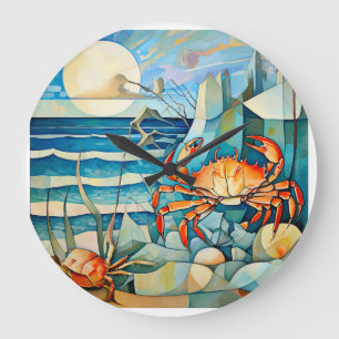 Crab Serenade Large Clock