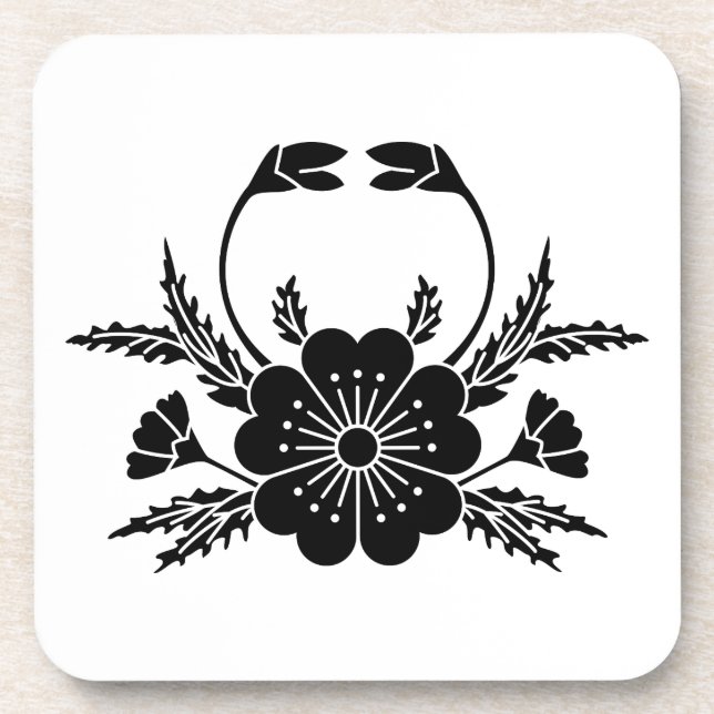 Crab-shaped cherry blossom (EDO) Coaster (Front)