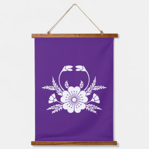 Crab-shaped cherry blossom (EDO) Hanging Tapestry