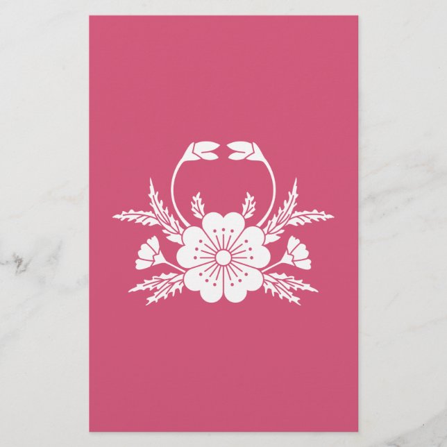 Crab-shaped cherry blossom (EDO) Stationery (Front)