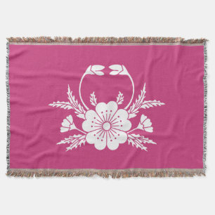 Crab-shaped cherry blossom (EDO) Throw Blanket
