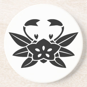 Crab-shaped gentian coaster