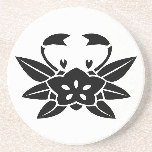 Crab-shaped gentian coaster (Front)