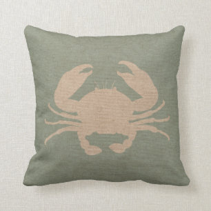 Crab Shell Seafoam Green Cushion