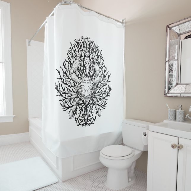 Crab Shower Curtain (In Situ)