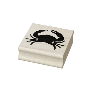 crab silhouette art stamp