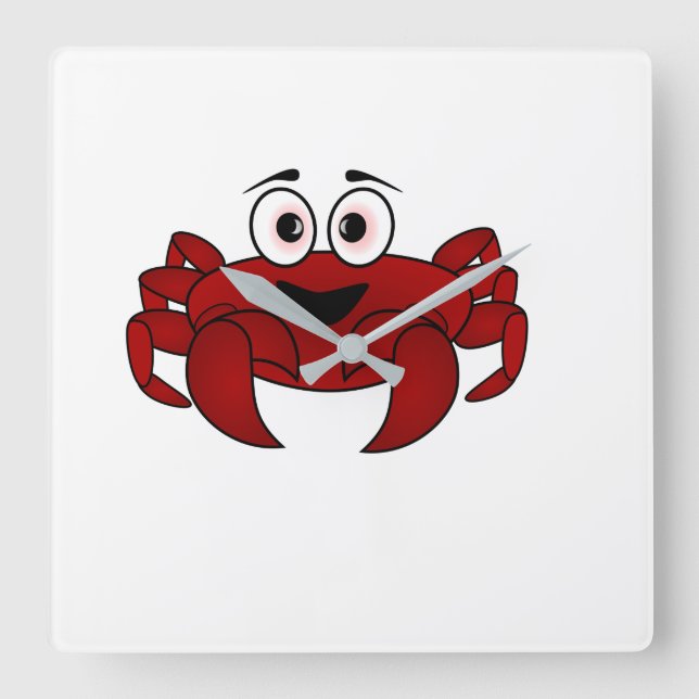 crab square wall clock (Front)