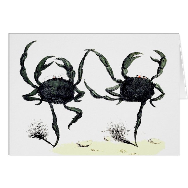 Crab tango dance cute vintage summer beach crabs (Front Horizontal)