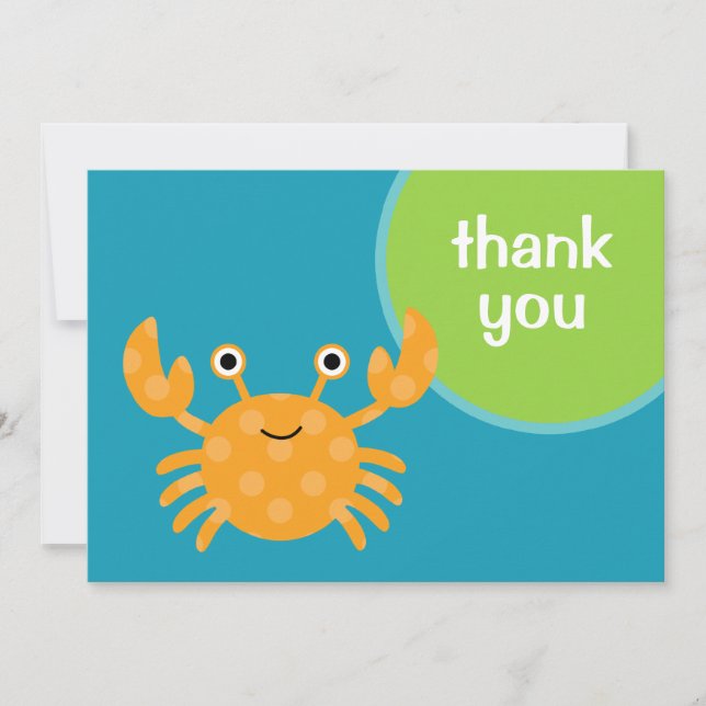 Crab Thank You Card (Front)
