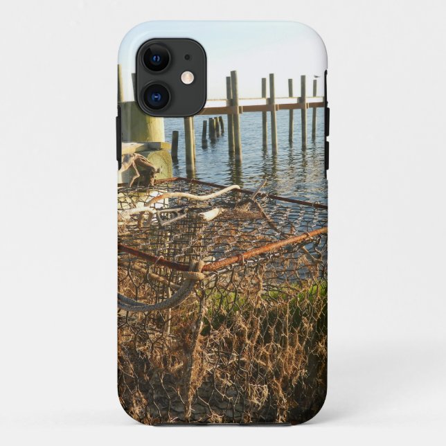 Crab Trap and Dock at Sunset Case-Mate iPhone Case (Back)