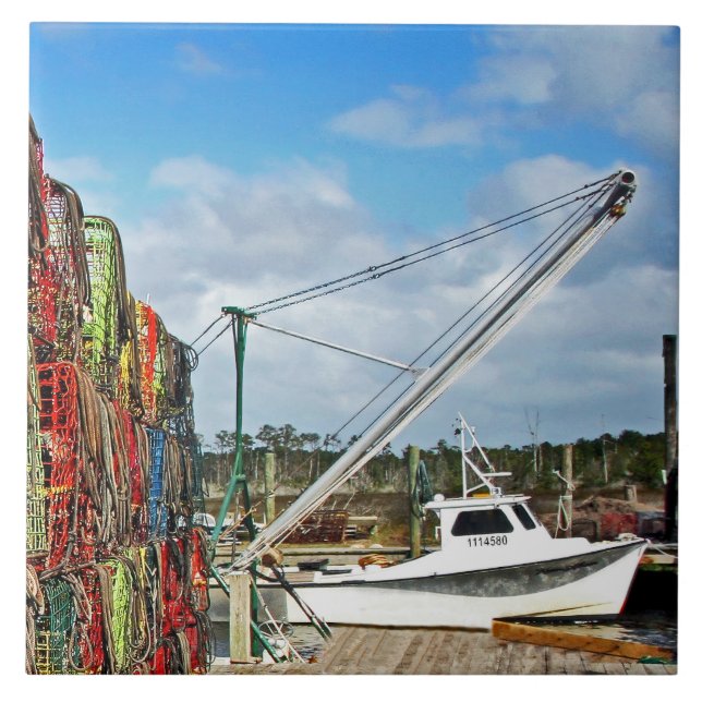 Crab Traps Stacked and Ready Tile (Front)