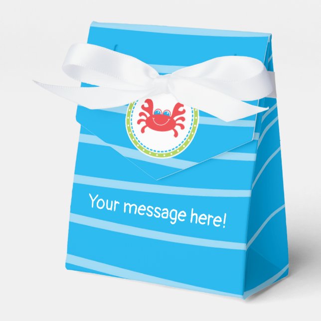 Crab Under the Sea Birthday Favour Box (Front Side)