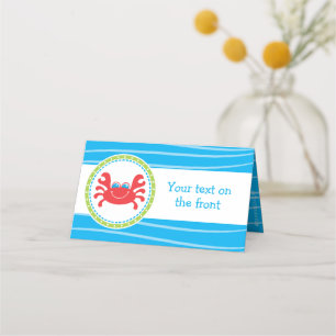 Crab Under the Sea Birthday Place Card