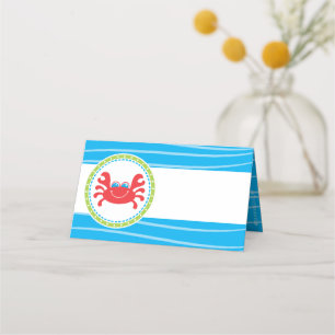 Crab Under the Sea Birthday Place Card