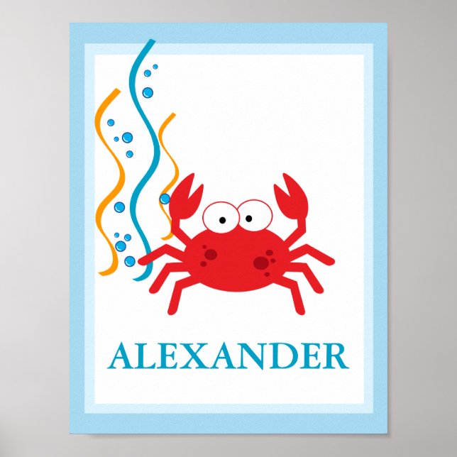 CRAB Under the Sea CUSTOM NAME PRINT (Front)