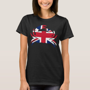 Crab vintage UK United kingdom flag seafood T-Shirt