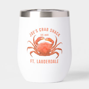 Crab Watercolors Illustration Custom Text
