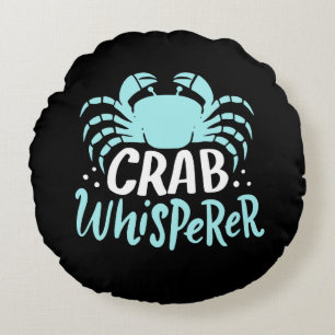 Crab Whisperer Round Cushion