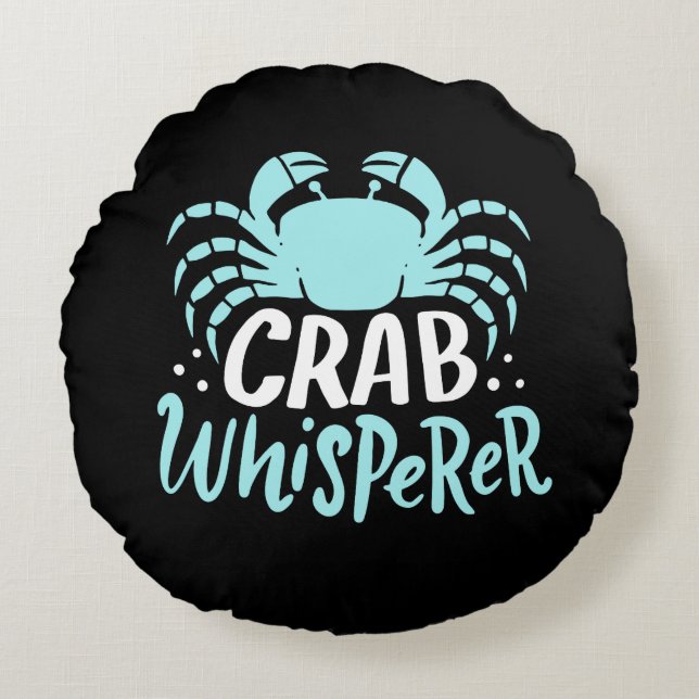 Crab Whisperer Round Cushion (Front)