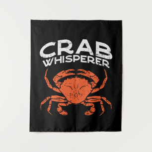 Crab Whisperer Vintage Crabbing Tapestry