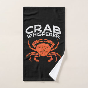 Crab Whisperer Vintage Hand Towel