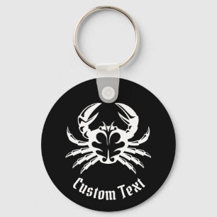 Crab White Keychain