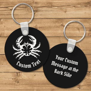 Crab White Keychain