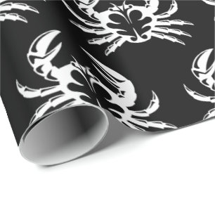 Crab White Wrapping Paper