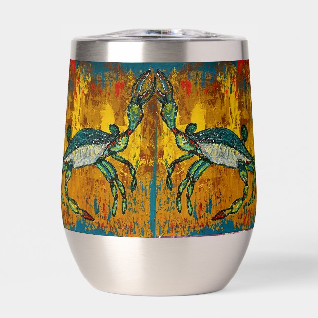 Crab Wine Tumbler hot or cold (Front)