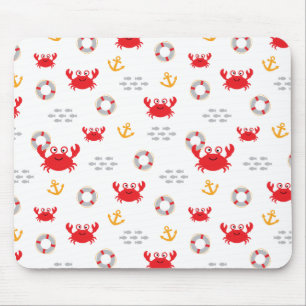 Crab with Lifebuoy Mouse Mat