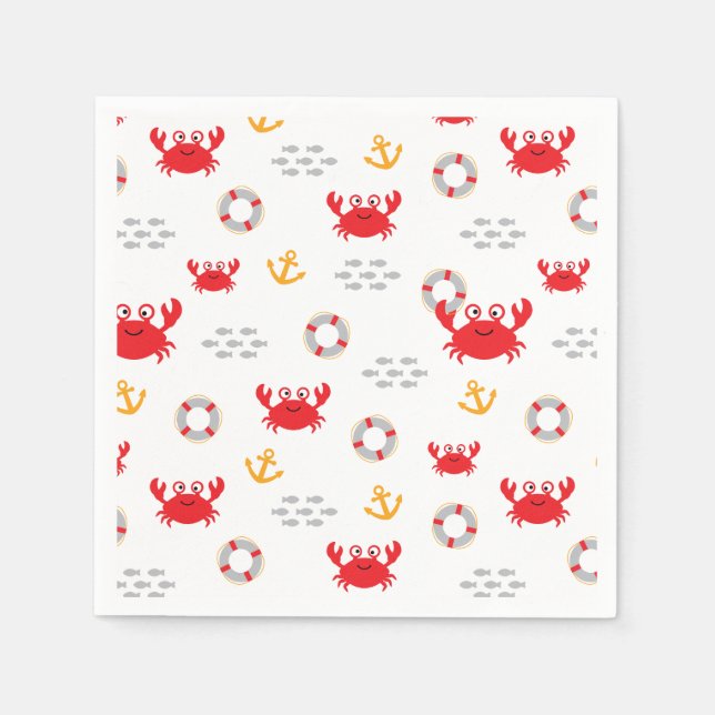 Crab with Lifebuoy Napkin (Front)