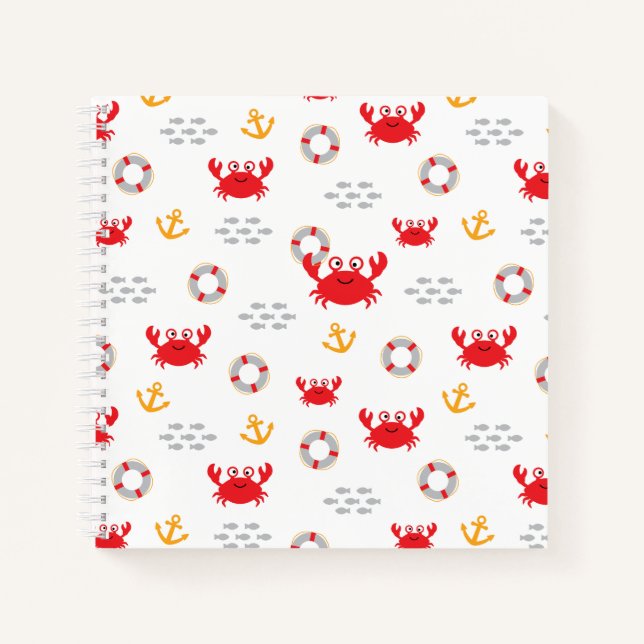 Crab with Lifebuoy Notebook (Front)
